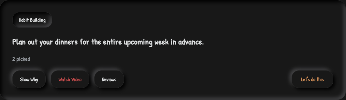 Action example: Plan the week
