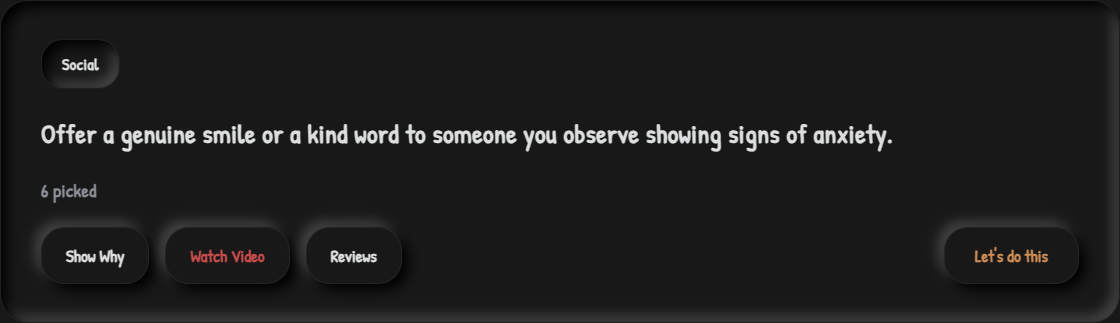 Action example: Offer a kind word